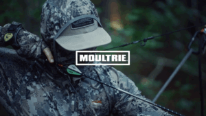 Hunter drawing bow in Moultrie Connected Hunter video series featuring Edge 3 camera